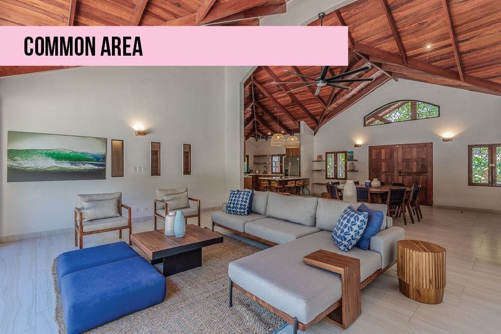 Common Area Casa Gecko Playa Guiones Nosara Costa Rica Women Surf Retreats